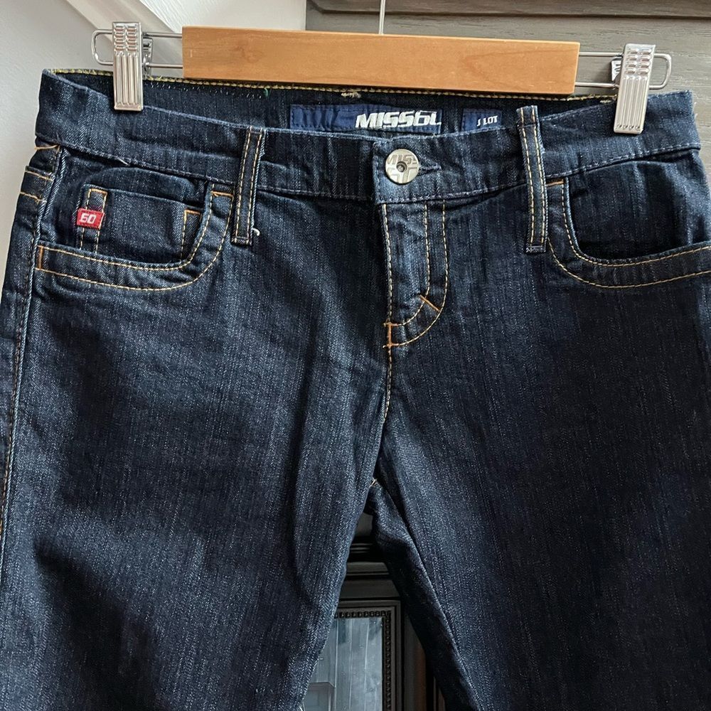 Miss Sixty J Lot Dark Wash Straight Leg Slim Zipper Ankle Jeans sz 27 NWOT